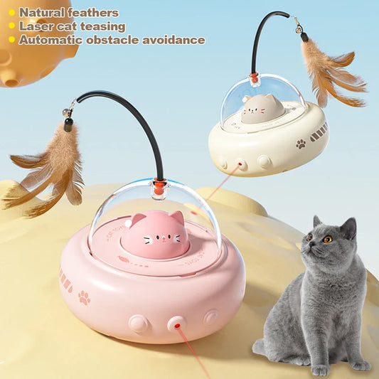 Interaktives UFO-Katzenspielzeug – Elektrisch, USB-aufladbar