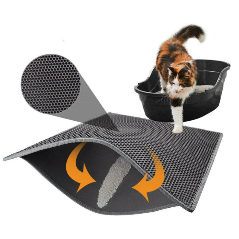 Katzenstreu-Matte mit Wabenstruktur – Wasserdicht & Urinresistent