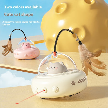 Interaktives UFO-Katzenspielzeug – Elektrisch, USB-aufladbar
