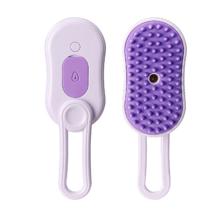 3-in-1 Elektrische Dampfbürste für Katzen & Hunde – Bürsten, Entwirren & Massieren