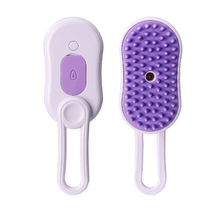 3-in-1 Elektrische Dampfbürste für Katzen & Hunde – Bürsten, Entwirren & Massieren