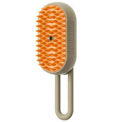 3-in-1 Elektrische Dampfbürste für Katzen & Hunde – Bürsten, Entwirren & Massieren